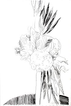 Andy Warhol, Flowers (Black and White), Screenprint on Arches paper, Overall: 47 3/4 × 34 × 1 1/2 in. (121.3 × 86.4 × 3.8 cm), Collection of Art in Embassies, Washington, D.C.; Courtesy of the Foundation for Art and Preservation in Embassies, Washington, D.C.