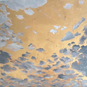 Tara Andris, Cambridge, Oil paint over metal leaf on cradled wood panel, Overall: 12 × 12in. (30.5 × 30.5cm), Courtesy of the artist, Silver Spring, Maryland