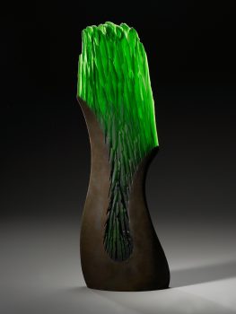 Alex Gabriel Bernstein, Large Verdant Figure, Glass and steel, Overall: 34 x 11 x 4in. (86.4 x 27.9 x 10.2cm), Art in Embassies, U.S. Department of State, Permanent Collection