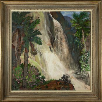 Gifford Beal, Saut d'Eau Villa Bonheur, Oil on canvas, Overall: 36 × 36in. (91.4 × 91.4cm), Collection of Art in Embassies, Washington, D.C.; Gift of the Estate of Gifford Beal, Courtesy of Kraushaar Galleries, New York, New York