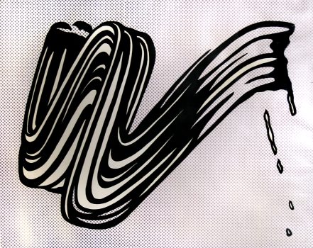 Roy Lichtenstein, White Brushstroke, Screenprint, Overall: 33 x 38 x 1 1/2 in. (83.8 x 96.5 x 3.8 cm), Collection of Art in Embassies, Washington, D.C.; Gift of Evelyn Farland