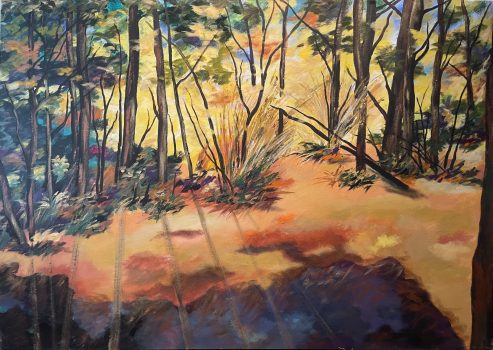Kitty Klaidman, Forest Memories I (23), Acrylic on canvas, Overall: 46 × 68 × 2in. (116.8 × 172.7 × 5.1cm), Collection of Art in Embassies, Washington, D.C.; Gift of the artist, Bethesda, Maryland