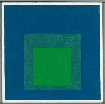 Josef Albers, Homage to the Square, Oil on Masonite, 15 7/8 x 15 7/8 in. (40.3 x 40.3 cm), Courtesy of Yale University Art Gallery, Gift of Anni Albers and the Josef Albers Foundation, Inc.
