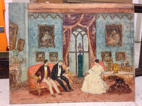 Gifford Beal, Scene from Victoria Regina #1, oil on board, Overall: 24 x 30in. (61 x 76.2cm), Collection of Art in Embassies, Washington, D.C.; Gift of the Estate of Gifford Beal, Courtesy of Kraushaar Galleries, New York, New York