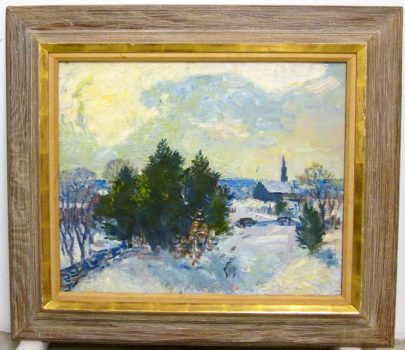 Gifford Beal, Winter Landscape, oil on canvas, Overall: 20 x 24in. (50.8 x 61cm), Collection of Art in Embassies, Washington, D.C.; Gift of the Estate of Gifford Beal, Courtesy of Kraushaar Galleries, New York, New York