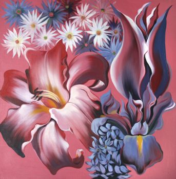 Lowell Nesbitt, Pink Monochrome Flowers, Acrylic on canvas, 26 x 26 in. (66.0 x 66.0 cm), Courtesy of Mr. Charles Revson, Greenwich, Connecticut