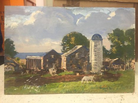 Gifford Beal, Cape Ann Farm, oil on Masonite, Overall (framed): 25 5/16 × 34 5/16 × 1 1/2in. (64.3 × 87.2 × 3.8cm), Collection of Art in Embassies, Washington, D.C.; Gift of the Estate of Gifford Beal, Courtesy of Kraushaar Galleries, New York, New York