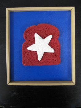 Phyllis Yes, All American White Bread, from the Bread Series, Acrylic on canvas, 7 1/2 x 8 1/2in. (19.1 x 21.6cm),