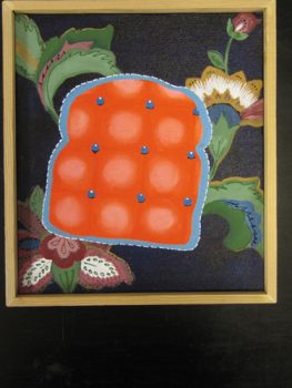 Phyllis Yes, Quilted Bread, from the Bread Series, Acrylic on canvas, 7 1/2 x 8 1/2in. (19.1 x 21.6cm),