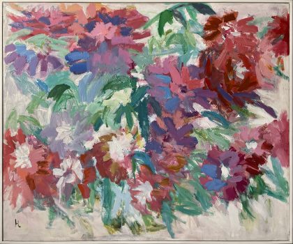 Helen Grigware Lambert, Anemones, Acrylic on canvas, Overall: 51 1/2 × 61 × 1 1/2in. (130.8 × 154.9 × 3.8cm), Collection of Art in Embassies, Washington, D.C.; Gift of the artist