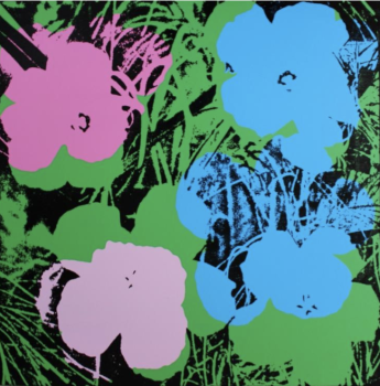 Andy Warhol, Flowers, Polymer-synthetic painting and screen printing on canvas, Overall: 36 × 36in. (91.4 × 91.4cm), Courtesy the Andy Warhol Museum of Modern Art, Medzilaborce, Slovak Republic