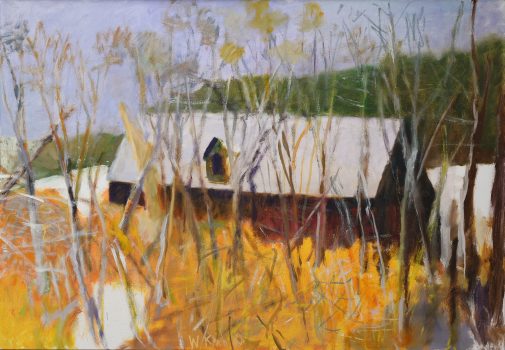 Wolf Kahn, Barn in Winter, Oil on canvas, Framed: 36 x 52in. (91.4 x 132.1cm), Courtesy of the artist, Brattleboro, Vermont and New York, New York
