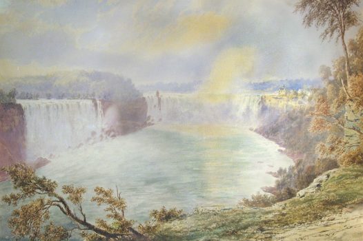John William Hill, View of Niagara Falls, Watercolor, Overall: 23 3/4 x 32 x 1 1/2 in. (60.3 x 81.3 x 3.8 cm), Collection of Art in Embassies, Washington, D.C.; Gift of Joseph P. Carroll to the Foundation of Art and Preservation in Embassies, Washington, D.C.
