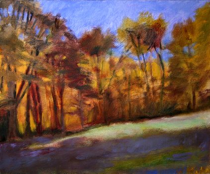 Wolf Kahn, Late Afternoon in Fall, Oil on canvas, 18 x 22 in. (45.7 x 55.9 cm), Courtesy of the artist, Brattleboro, Vermont and New York, New York