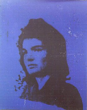 Andy Warhol, Jackie, synthetic polymer paint and silkscreen ink on linen, 20 x 16 in. (50.8 x 40.6 cm), Lent by the Andy Warhol Foundation for the Visual Arts, Inc.