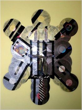 Modou Dieng Yacine, Hendrix Haircut, Vinyl, Overall: 54 x 60in. (137.2 x 152.4cm), Art in Embassies, U.S. Department of State, Permanent Collection