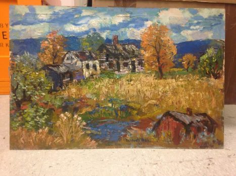 Gifford Beal, Deserted Farm, oil on Masonite, Overall (framed): 25 1/2 × 35 9/16 × 2 1/8in. (64.8 × 90.3 × 5.4cm), Collection of Art in Embassies, Washington, D.C.; Gift of the Estate of Gifford Beal, Courtesy of Kraushaar Galleries, New York, New York