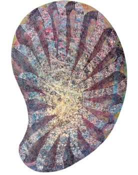 Nathan Beard, Exit Music #49 (Reception), Acrylic on shaped panel, 72 × 48 in. (182.9 × 121.9 cm), Courtesy of the artist, St. Petersburg, Florida