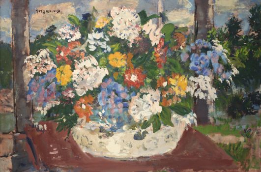 Gifford Beal, Flowers, White Bowl, Oil on canvas, Overall: 24 x 36in. (61 x 91.4cm), Collection of Art in Embassies, Washington, D.C.; Gift of the Estate of Gifford Beal, Courtesy of Kraushaar Galleries, New York, New York