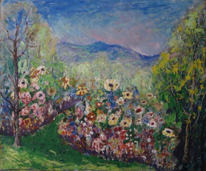 James N Rosenberg, Adirondack Garden, Oil on board, Overall: 29 1/2 x 34 1/2 x 1 1/2 in. (74.9 x 87.6 x 3.8 cm), Collection of Art in Embassies, Washington, D.C.; Gift of John Walker