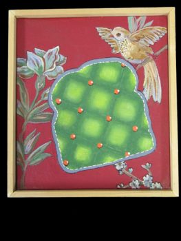 Phyllis Yes, Quilted Bread, from the Bread Series, Acrylic on canvas, 7 1/2 x 8 1/2in. (19.1 x 21.6cm),