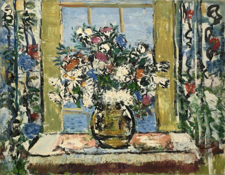 Gifford Beal, Flowers by a Window, Oil on canvas, Overall: 28 x 36in. (71.1 x 91.4cm), Collection of Art in Embassies, Washington, D.C.; Gift of the Estate of Gifford Beal, Courtesy of Kraushaar Galleries, New York, New York