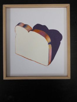 Phyllis Yes, Monument of White Bread, from the Bread Series, Acrylic on canvas, 7 1/2 x 8 1/2in. (19.1 x 21.6cm),