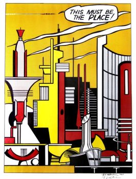 Roy Lichtenstein, This Must be the Place, Offset lithograph, Overall: 31 1/2 × 25 3/4 × 1 1/2in. (80 × 65.4 × 3.8cm), Courtesy of Art in Embassies, Washington, D.C.; Gift of Mr. and Mrs. Philip Berman