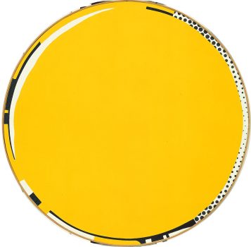 Roy Lichtenstein, Mirror, Oil and magna on canvas, Overall: 24in. (61cm) diameter, Courtesy of Agnes Gund, New York, New York