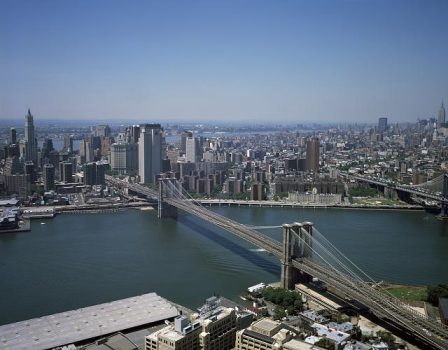 Carol Highsmith, Brooklyn Bridge from the Air, Digital print from color transparency, Overall: 20 × 30in. (50.8 × 76.2cm), Collection of Art in Embassies, Washington, D.C.