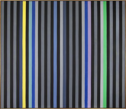 Gene Davis, Black Mask, , 69 × 89in. (175.3 × 226.1cm), Gene Davis Estate Collection, courtesy of the Smithsonian American Art Museum