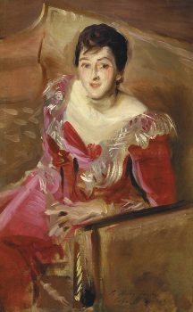 John Singer Sargent, Study of Mrs. Hugh Hammersley, Oil on canvas, 33 1/8 x 20 3/4 in. (84.1 x 52.7 cm), The New Britain Museum of American Art, Charles and Elizabeth Buchanan Collection, 1989.41