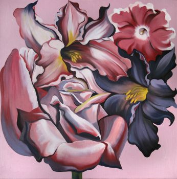 Lowell Nesbitt, Light Pink Monochrome Flowers, acrylic on canvas, 26 x 26 in. (66.0 x 66.0 cm), Courtesy of Mr. Charles Revson, Greenwich, Connecticut