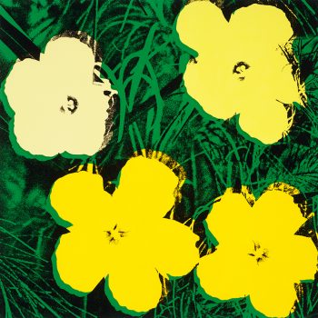 Andy Warhol, Flowers, screen print on paper, Framed: 40 x 40in. (101.6 x 101.6cm), Courtesy of The Andy Warhol Museum, Pittsburgh; Founding Collection, Contribution The Andy Warhol Foundation for the Visual Arts, Inc.