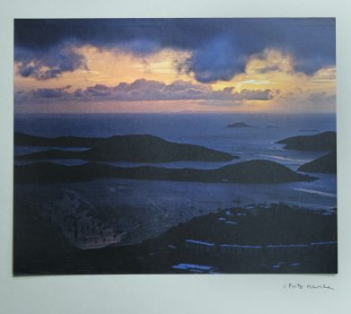 Fritz Henle, St. Thomas sunset, U.S. Virgin Islands, Mounted color photograph, Overall: 15 1/8 x 17 1/4 x 1 1/2in. (38.4 x 43.8 x 3.8cm), Collection of Art in Embassies, Washington, D.C.; Courtesy of an anonymous gift