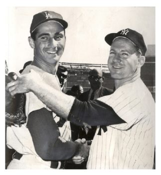 Rowland Scherman, Sandy Koufax and Whitey Ford Shaking Hands, Photograph, Overall: 24 x 30 in. (61 x 76.2 cm), © Bettmann/CORBIS