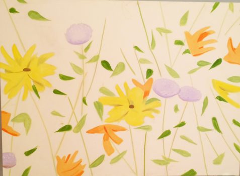 Alex Katz, Flowers 4, Oil on linen, Overall: 48 x 66in. (121.9 x 167.6cm), Courtesy of the artist and Richard Gray Gallery