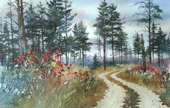 Nita Engle, Grouse Country, Print, Overall: 19 x 25 x 1 in. (48.3 x 63.5 x 2.5 cm), Collection of Art in Embassies, Washington, D.C.; Gift of Robert Lewin