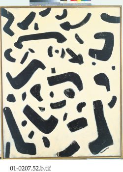Adolph Gottlieb, Running, oil on canvas, 38 x 30 in. (96.5 x 76.2 cm), Courtesy of the Adolph & Esther Gottlieb Foundation and Knoedler & Company, New York