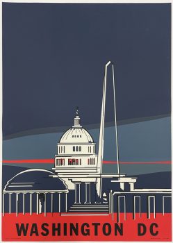 Lala Schnee, Washington D.C. Poster, Screenprinted poster, unframed: 35 3/8 × 25in. (89.9 × 63.5cm), Collection of Art in Embassies, Washington, DC; Gift in memory of Lala Schnee, from her family.