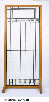 Frank Lloyd Wright, Window from The Ward W. Willis House, HIghland Park, II, glass, 61 1/2 x 26 in. (156.2 x 66.0 cm), Courtesy of Paine Webber Group Inc., Chicago, Illinois