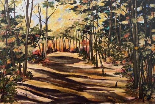 Kitty Klaidman, Forest Memories I (25), Acrylic on canvas, Overall: 46 × 68 × 2in. (116.8 × 172.7 × 5.1cm), Collection of Art in Embassies, Washington, D.C.; Gift of the artist, Bethesda, Maryland