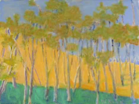 Wolf Kahn, Yellow Orange in Background, Oil on canvas, Overall: 26 x 32in. (66 x 81.3cm), Courtesy of the artist, New York, New York, and Addison/Ripley Fine Art, Washington, D.C.
