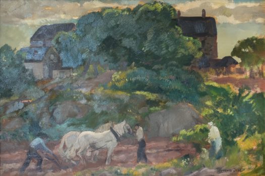 Gifford Beal, Ploughing, Oil on wood, Overall: 20 x 30in. (50.8 x 76.2cm), Collection of Art in Embassies, Washington, D.C.; Gift of the Estate of Gifford Beal, Courtesy of Kraushaar Galleries, New York, New York