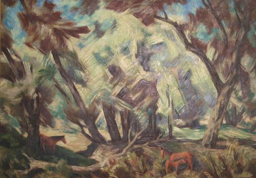 Russell Cowles, Wood Interior, Oil on canvas, 24 x 34 in. (61.0 x 86.4 cm), Collection of Art in Embassies, Washington, D.C.; Gift of the Estate of Russell Cowles