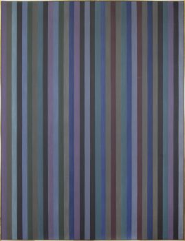 Gene Davis, Jabberwocky, Acrylic on canvas, 92 1/2 × 70 1/2in. (235 × 179.1cm), Gene Davis Estate Collection, courtesy of the Smithsonian American Art Musuem