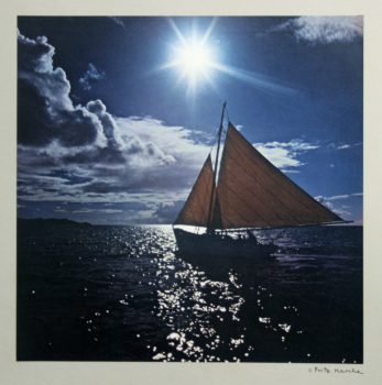 Fritz Henle, Sloop on Christiansted Harbor, St. Croix, U.S. Virgin Islands, Mounted color photograph, Overall: 17 1/4 x 17 1/4 x 1 1/2in. (43.8 x 43.8 x 3.8cm), Collection of Art in Embassies, Washington, D.C.; Courtesy of an anonymous gift