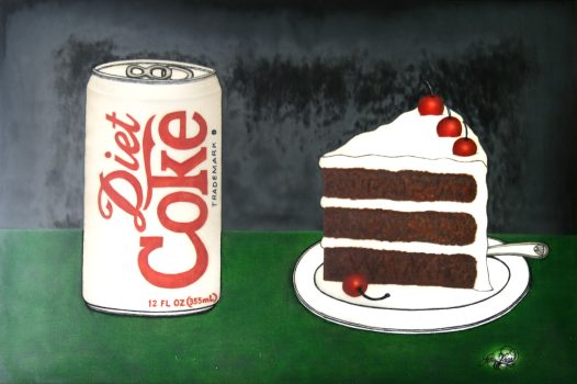 Petra Haas, The Great American Diet, Pigment on velveteen, Overall: 26 1/4 × 36 3/8 × 1 1/8 in. (66.7 × 92.4 × 2.9 cm), Courtesy of the artist, Fleetwood, Pennsylvania