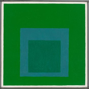 Josef Albers, Homage to the Square: Cool Rising, Oil on Masonite, 16 1/16 x 15 15/16 in. (40.8 x 40.5 cm), Courtesy of Yale University Art Gallery, Gift of Anni Albers and the Josef Albers Foundation, Inc.