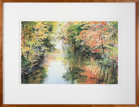 Nita Engle, Autumn Gold, Lithograph, Overall: 20 × 26 1/2 × 1in. (50.8 × 67.3 × 2.5cm), Collection of Art in Embassies, Washington, D.C.; Gift of Mill Pond Press, Inc.